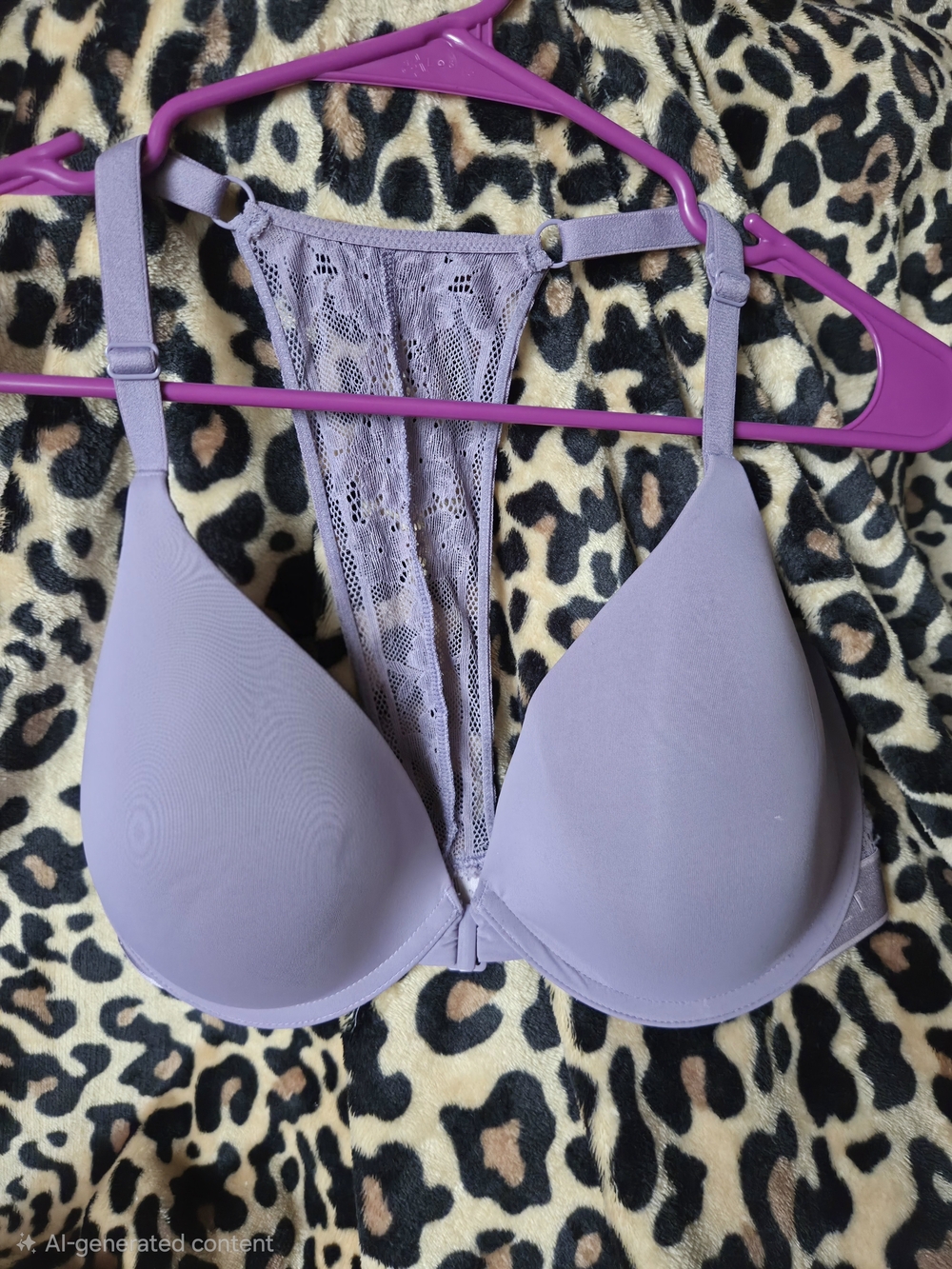 Victoria's Secret Lavender Lace Racerback T-Shirt Bra